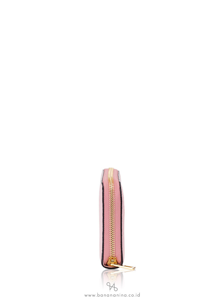LOEWE Anagram Leather Zip Wallet Pink
