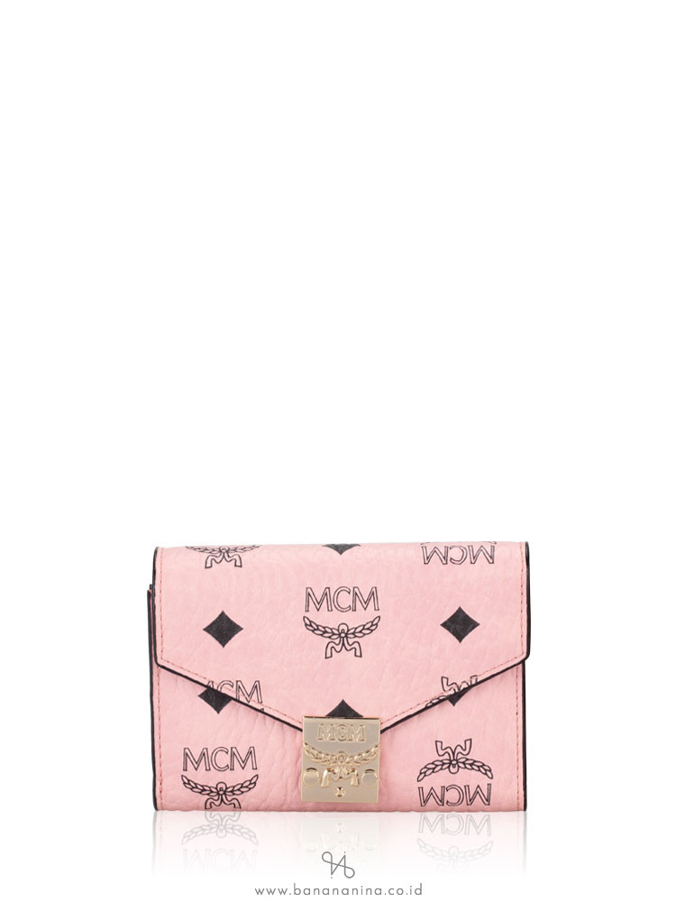 MCM Patricia Visetos Small Wallet Pink