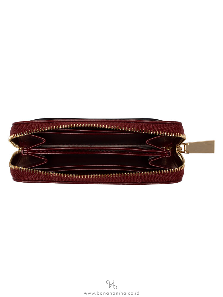 MICHAEL KORS Jet Set Leather Small Zip Around Card Case Wallet Brandy