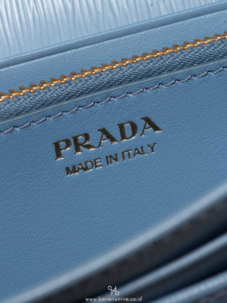 PRADA 1MH132 Vitello Move Flap Wallet with Lanyard Astrale