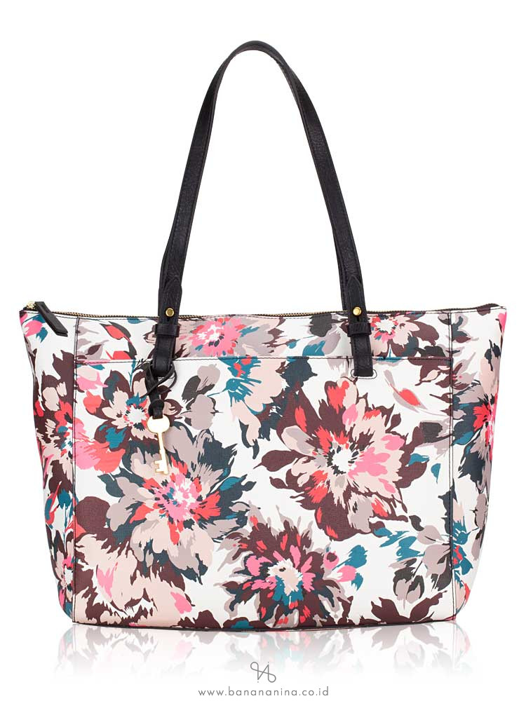FOSSIL ZB7446677 Rachel Top Zip Tote Pink Floral