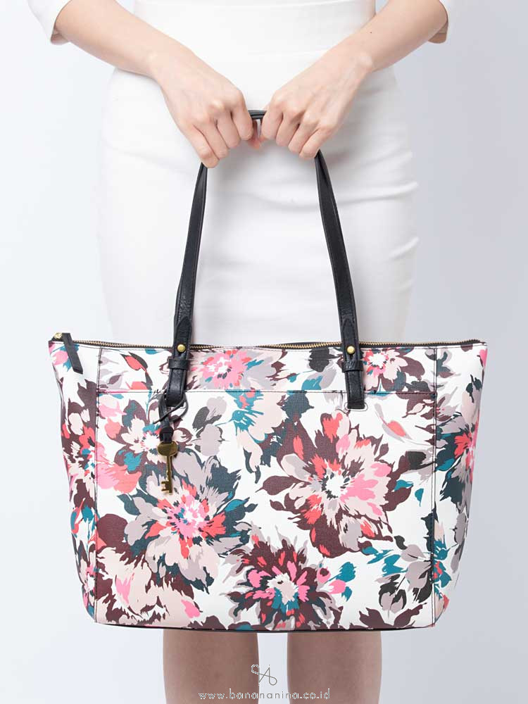 FOSSIL ZB7446677 Rachel Top Zip Tote Pink Floral