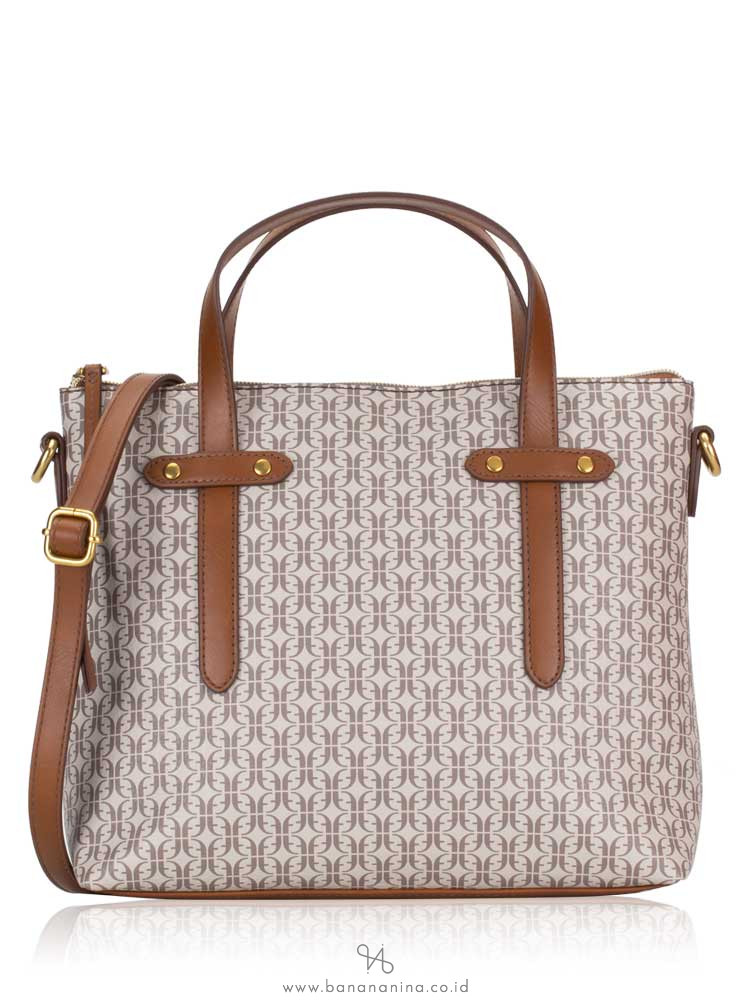 FOSSIL SHB2312939 Felicity Satchel Taupe Tan