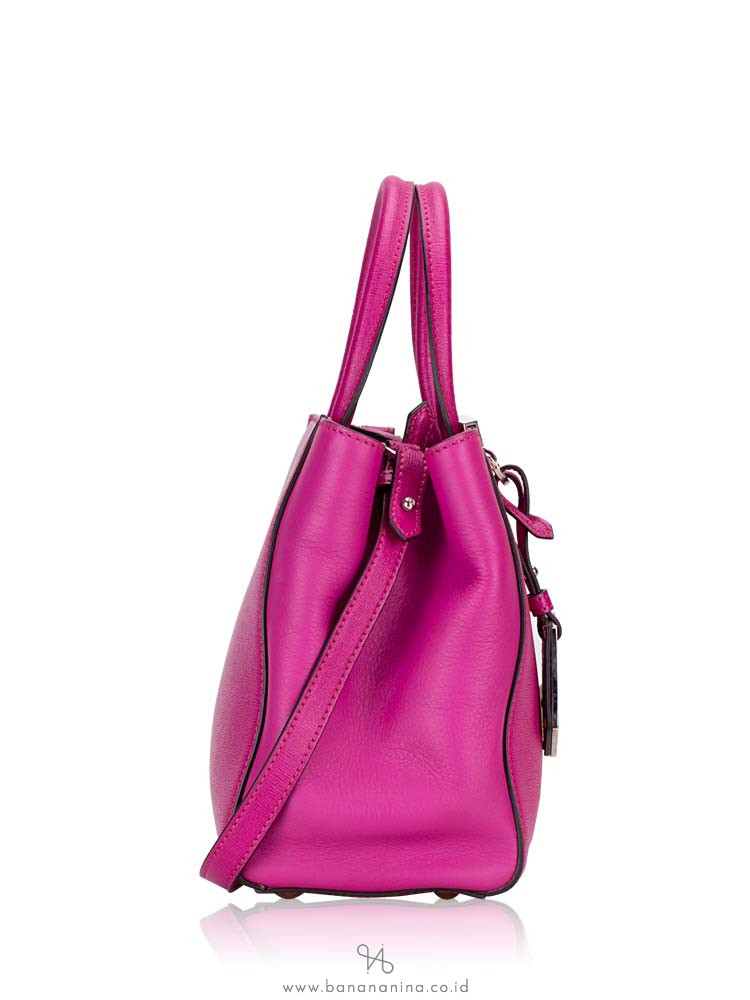 FENDI Vitello Elite Petite 2Jours Tote Flamingo