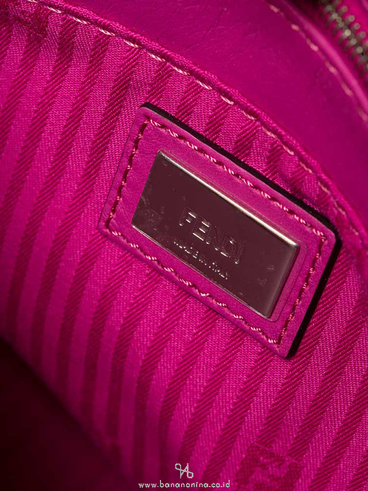 FENDI Vitello Elite Petite 2Jours Tote Flamingo