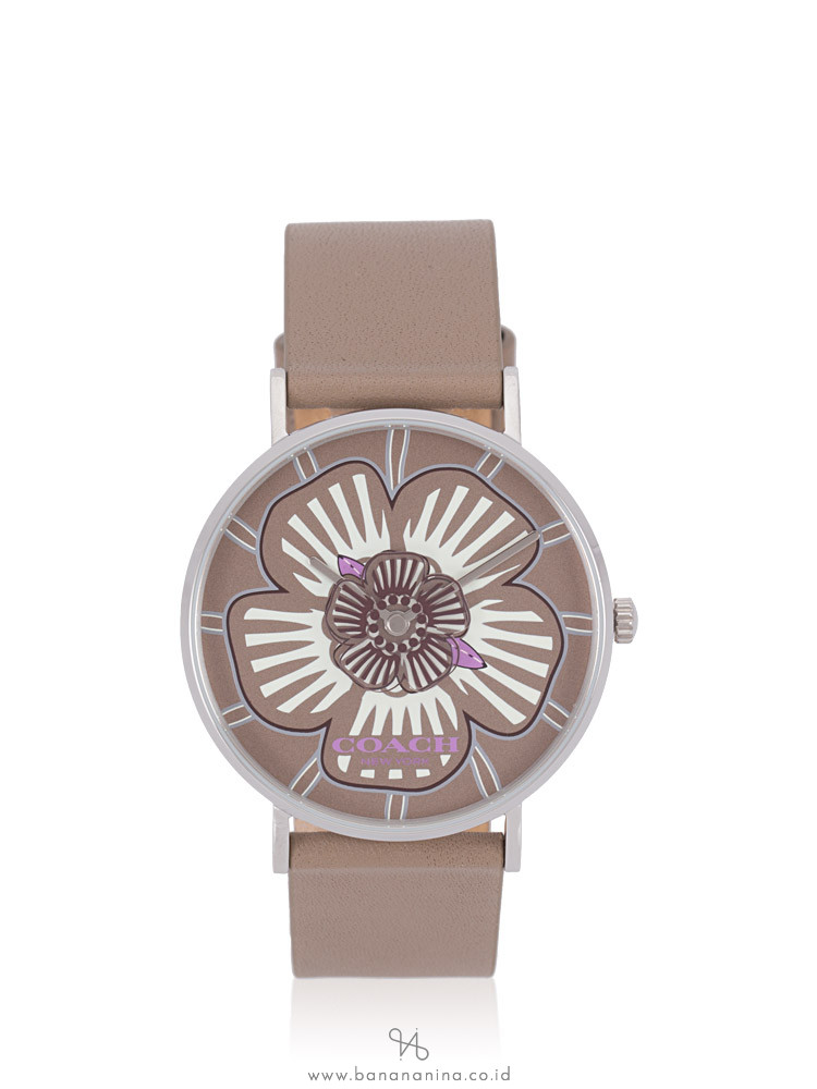COACH 14503230 Perry Tea Rose Leather Watch Stone