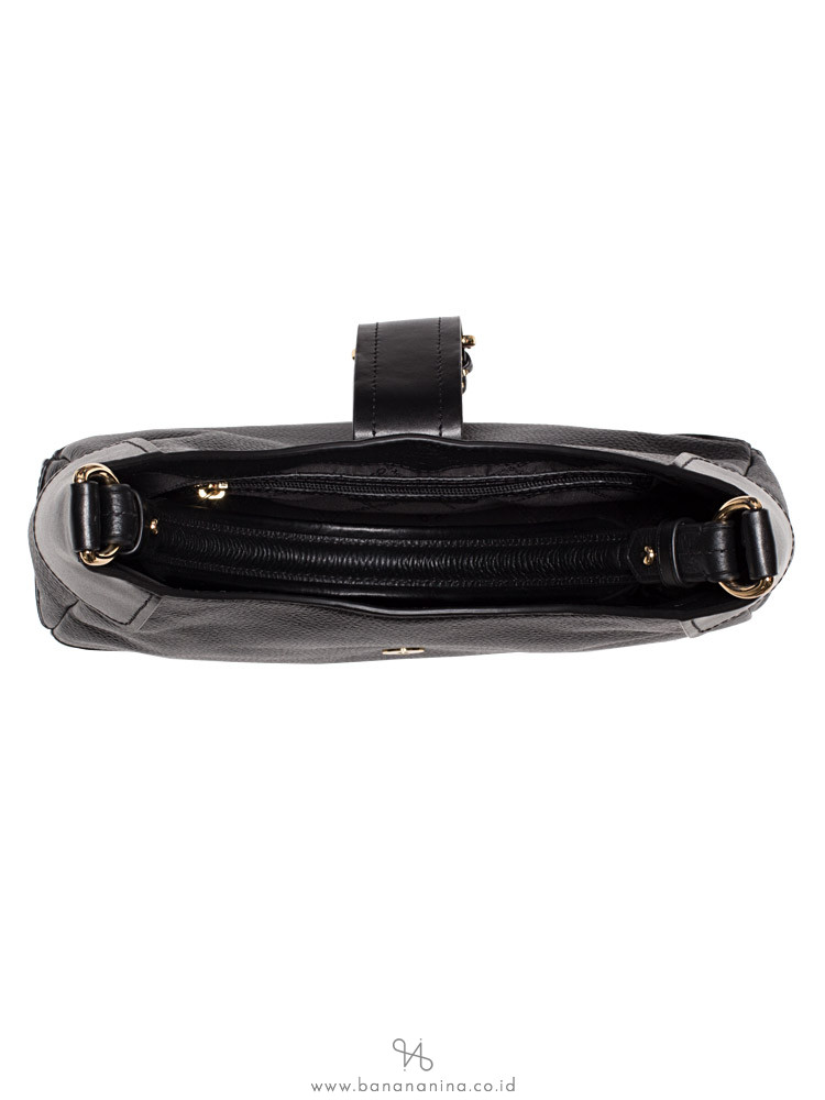 MICHAEL KORS Lillian Leather Medium Shoulder Bag Black