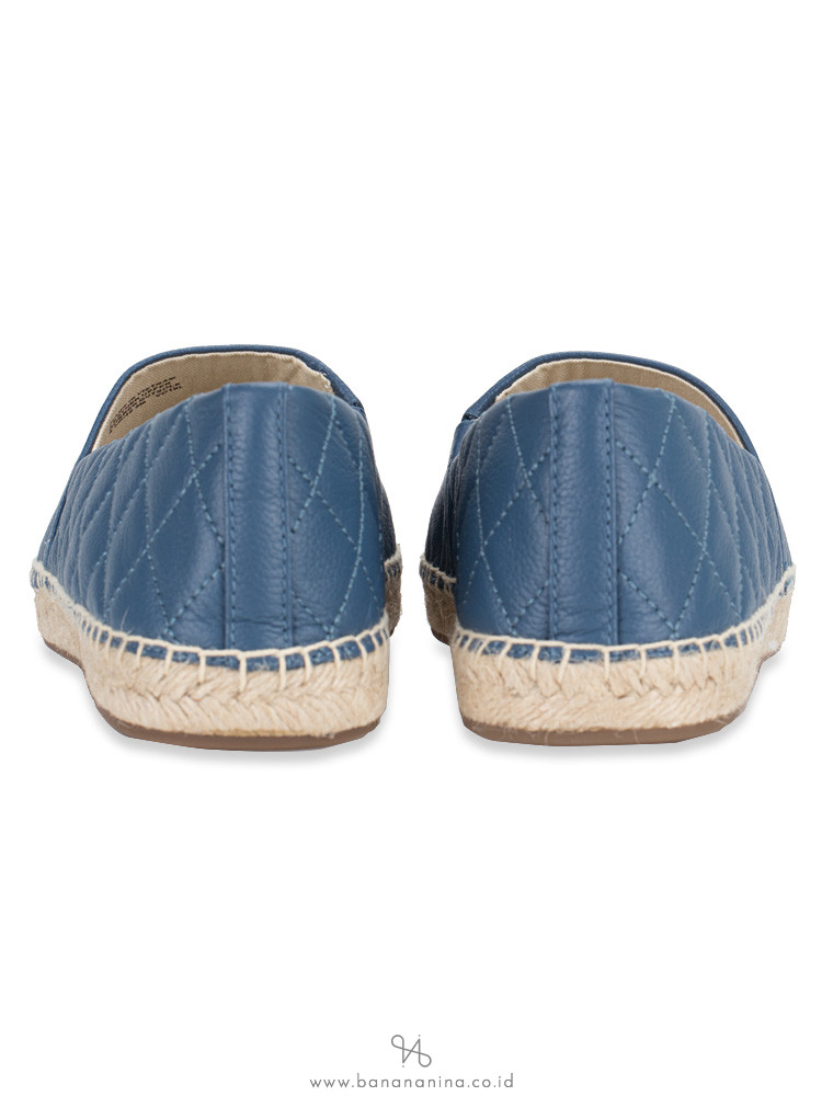 MICHAEL KORS Dylyn Espadrille Diagoal Quilt Dark Chambray Sz 8.5