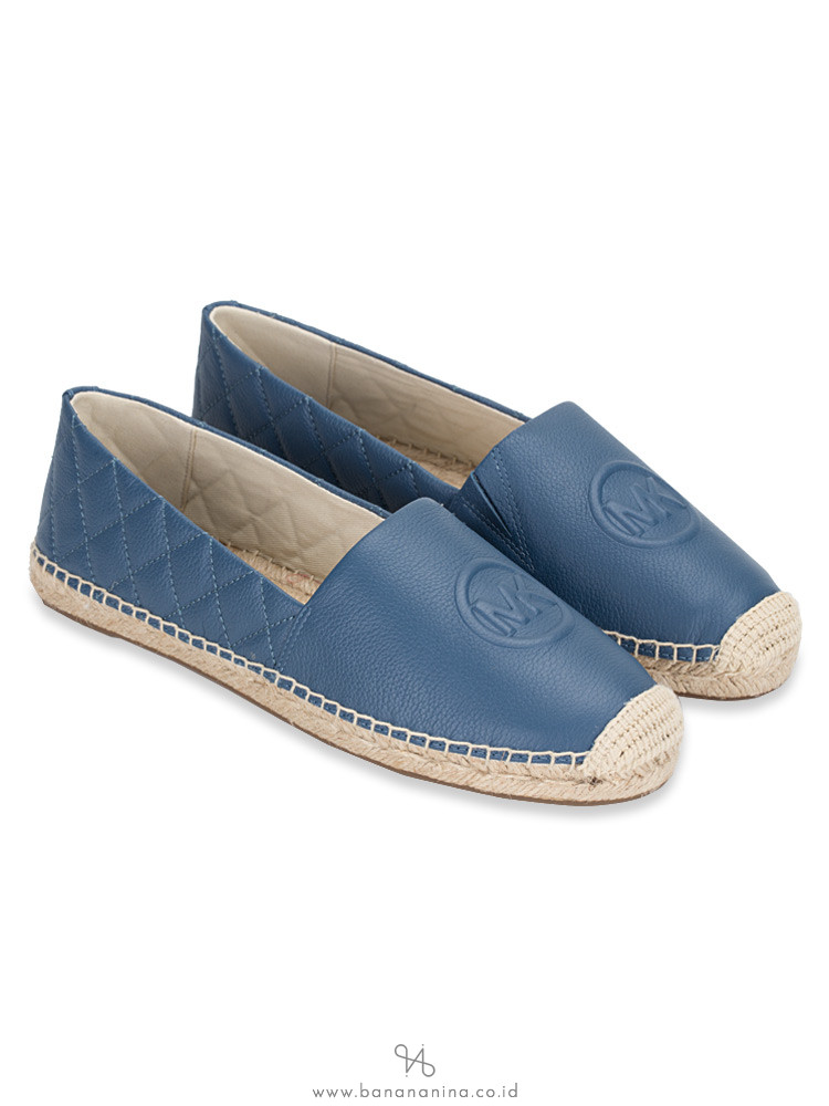 MICHAEL KORS Dylyn Espadrille Diagoal Quilt Dark Chambray Sz 8.5