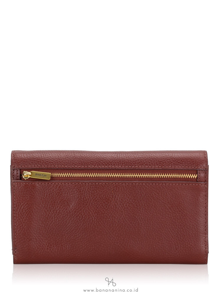FOSSIL SL7945227 RFID Blake Large Flap Wallet Henna