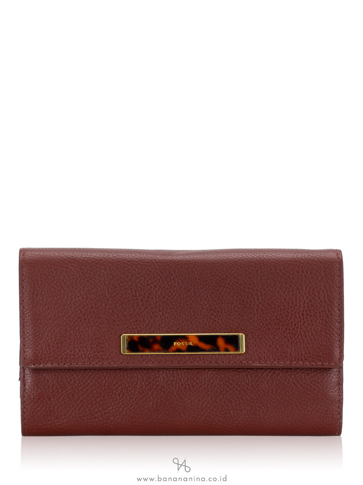 FOSSIL SL7945227 RFID Blake Large Flap Wallet Henna