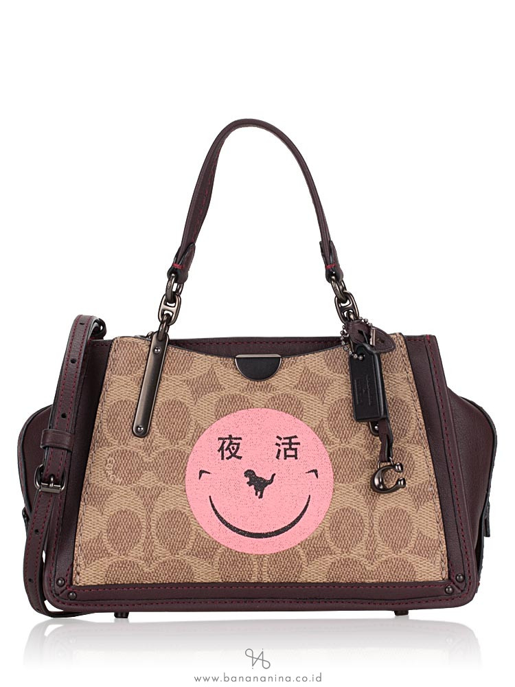 COACH 73946 Signature Rexy Dreamer 21 Tan Oxblood