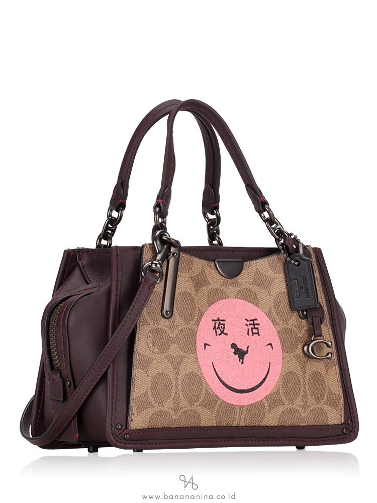 COACH 73946 Signature Rexy Dreamer 21 Tan Oxblood