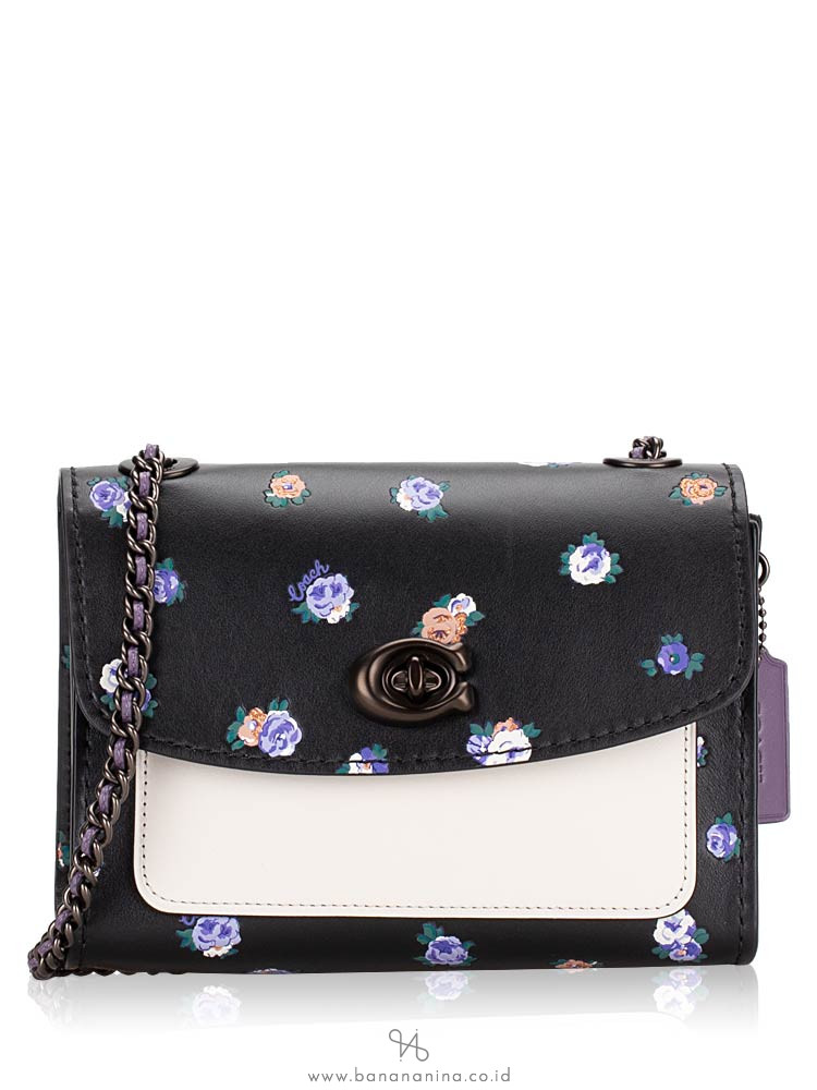 COACH 76124 Vintage Rosebud Parker 18 Black Multi