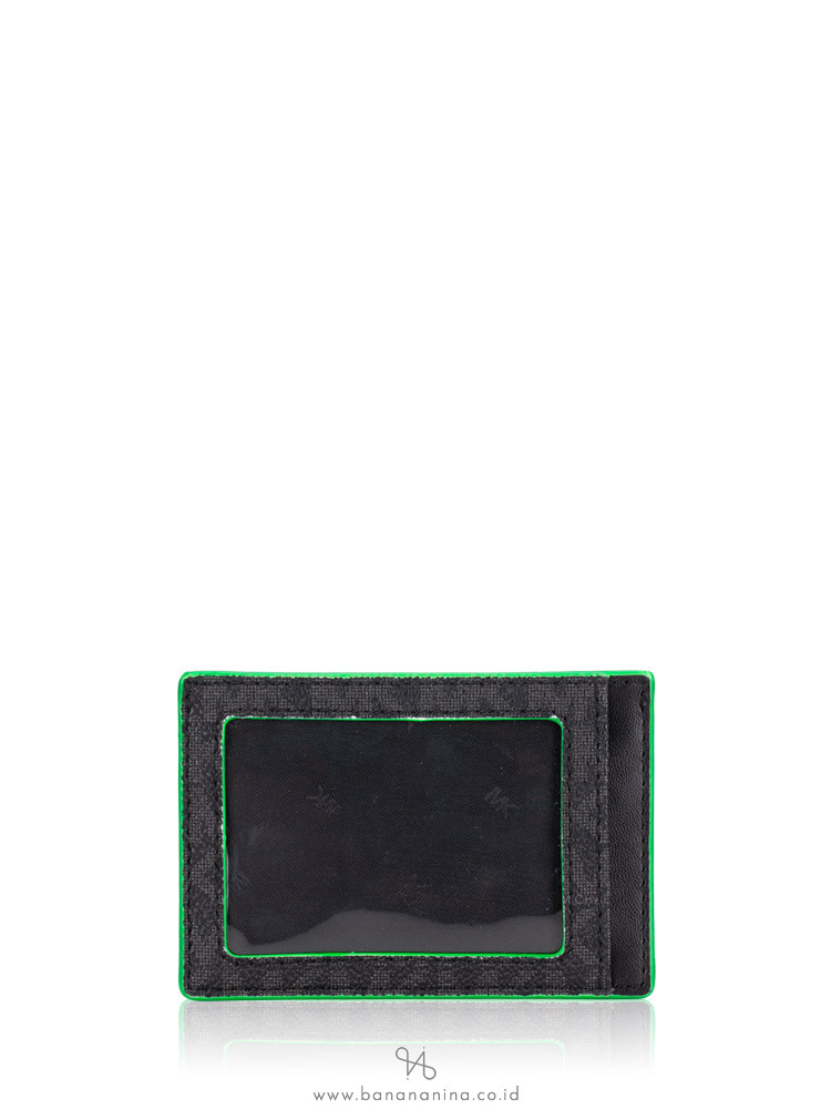 MICHAEL KORS Men Signature Card Case With ID Black Palm