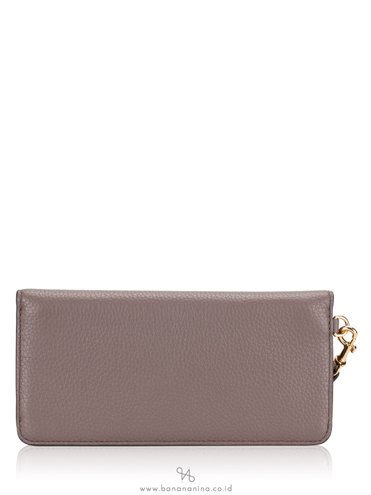 TORY BURCH Carter Slim Envelope Wallet Silver Maple