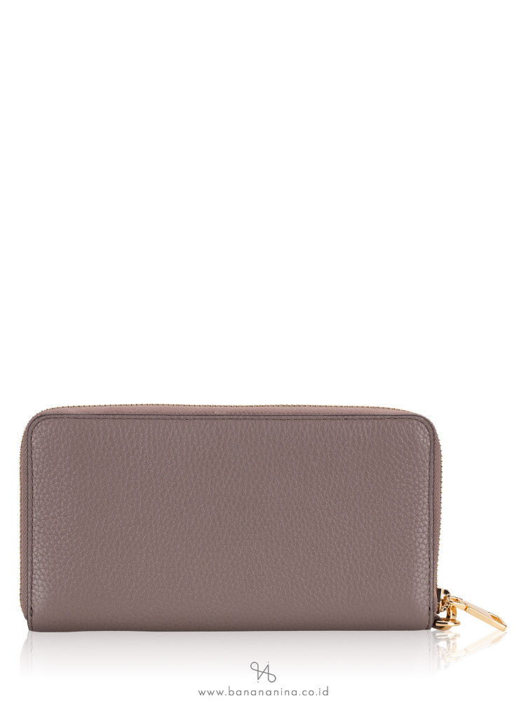 TORY BURCH Carter Leather Smartphone Wallet Silver Maple
