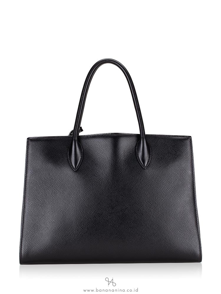 PRADA 1BA153 Saffiano Large Tote Nero Fuoco