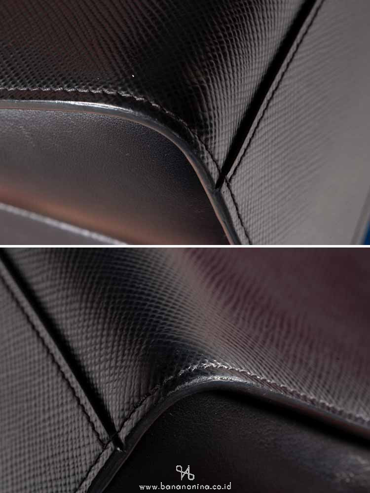 PRADA 1BA153 Saffiano Large Tote Nero Fuoco