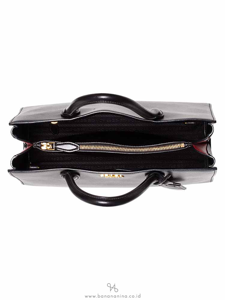 PRADA 1BA153 Saffiano Large Tote Nero Fuoco
