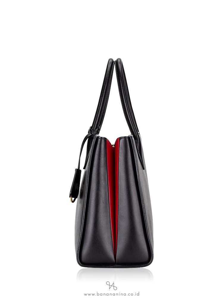 PRADA 1BA153 Saffiano Large Tote Nero Fuoco