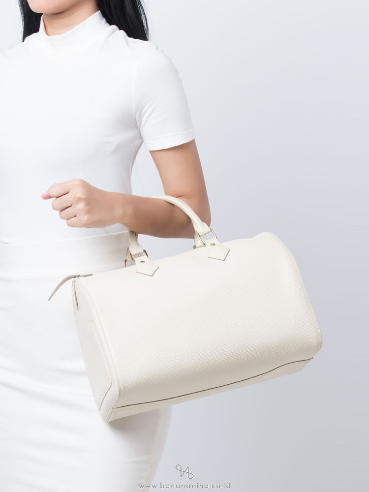 LOUIS VUITTON Epi Speedy 30 Ivory