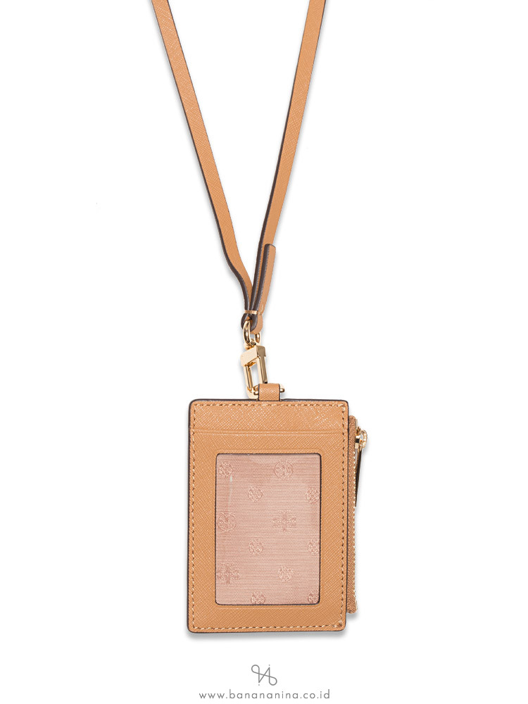 TORY BURCH Emerson Saffiano ID Lanyard Cardamom