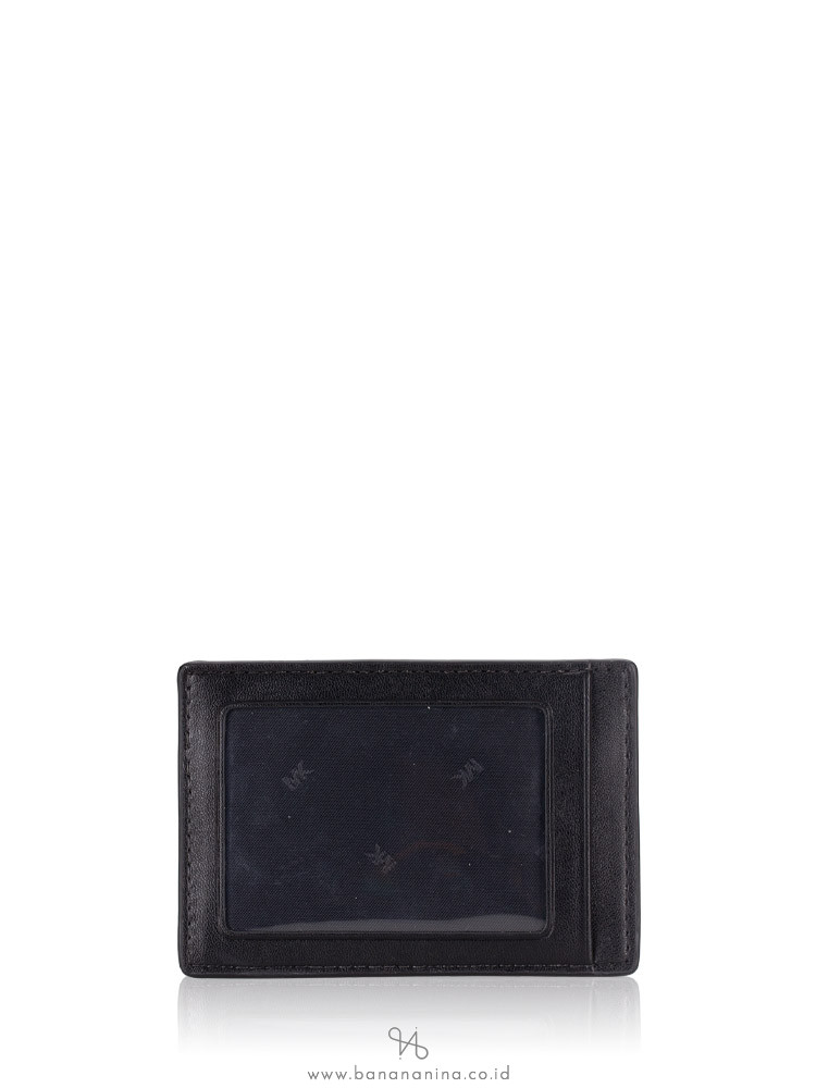 MICHAEL KORS Men Gifting Plaid Card Case With ID Black Palm