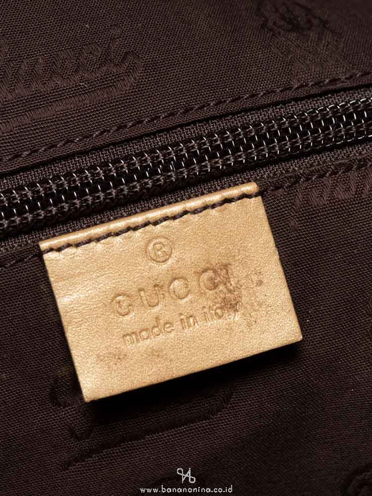 GUCCI GG Imprime Medium Tote Gold