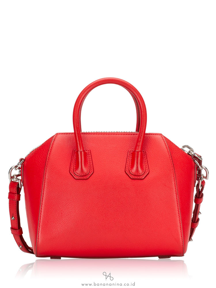 GIVENCHY Sugar Goatskin Mini Antigona Red