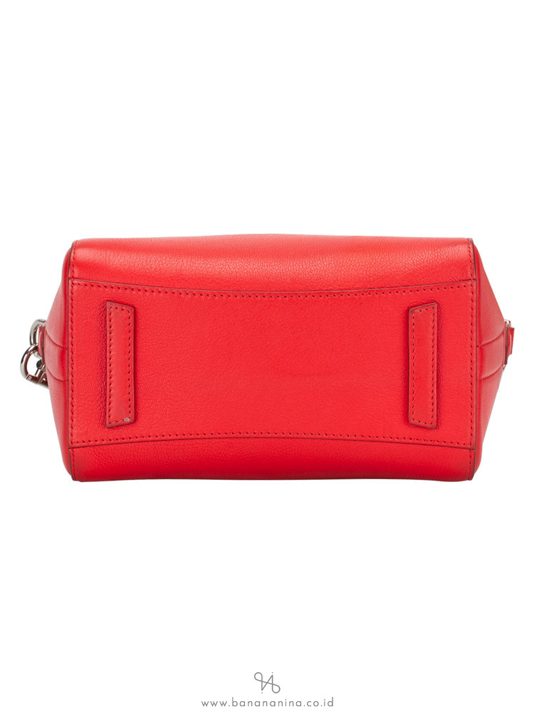 GIVENCHY Sugar Goatskin Mini Antigona Red