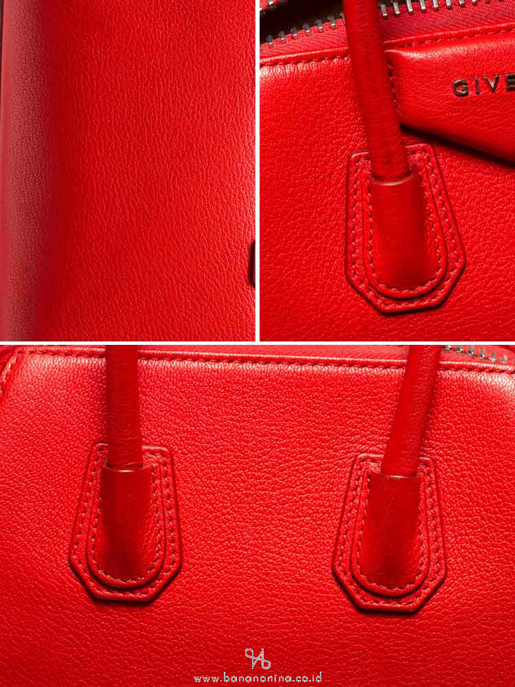 GIVENCHY Sugar Goatskin Mini Antigona Red