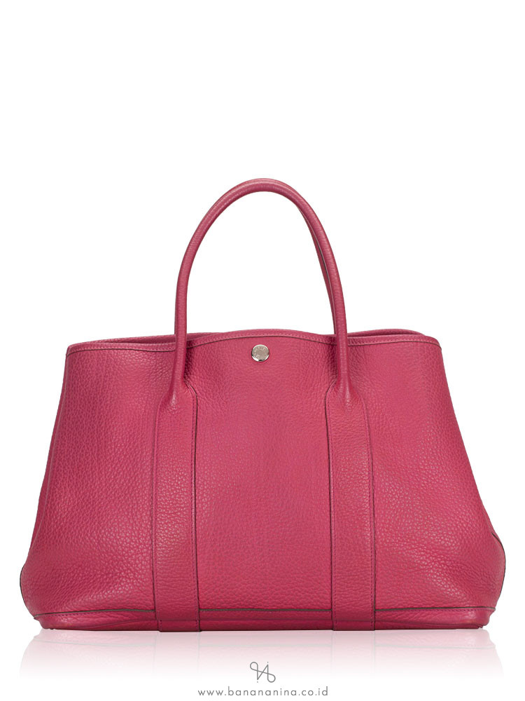 HERMES Negonda Leather Garden Party 36 Cyclamen