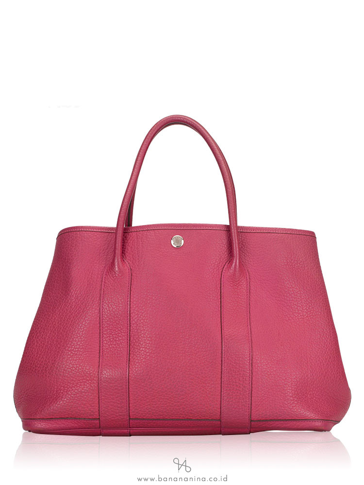 HERMES Negonda Leather Garden Party 36 Cyclamen