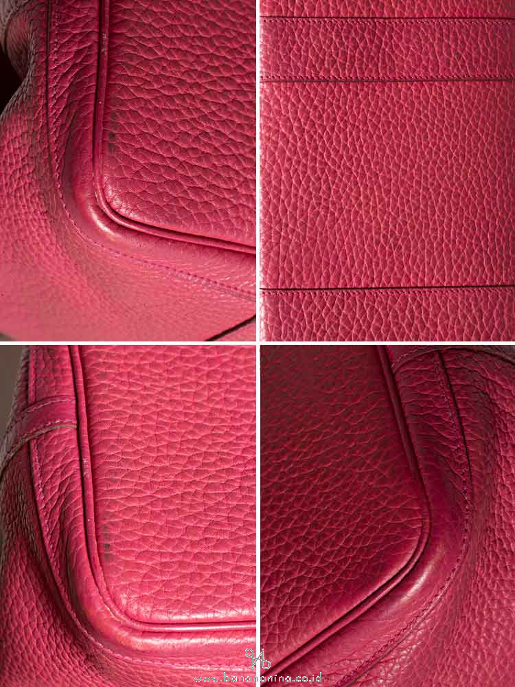 HERMES Negonda Leather Garden Party 36 Cyclamen