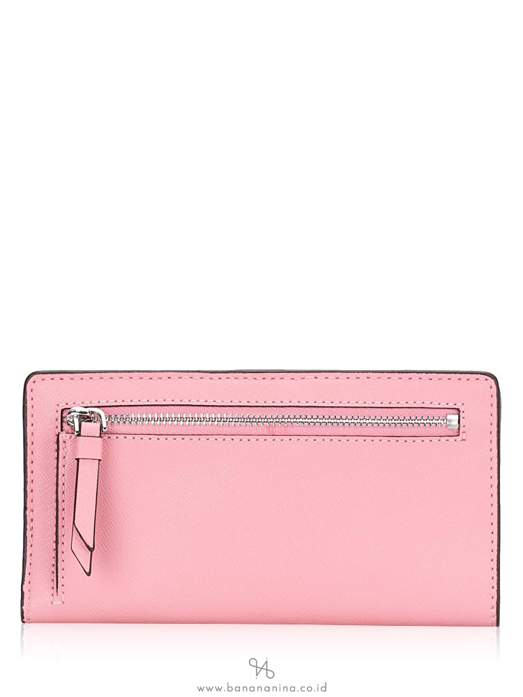 KATE SPADE Cameron Monotone Large Slim Bifold Wallet Bright Carnation