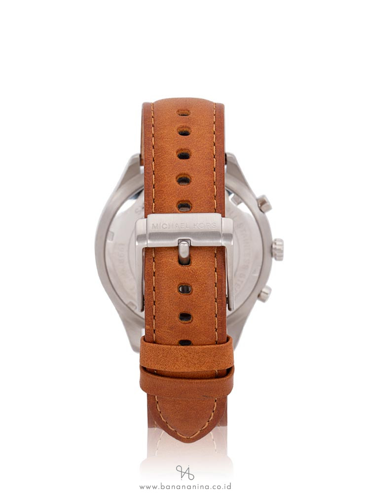 MICHAEL KORS Men MK8661 Merrick Leather Chronograph Brown Black