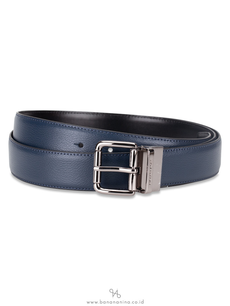 MICHAEL KORS Men 4 In 1 Leather Belt Box Set Navy Black