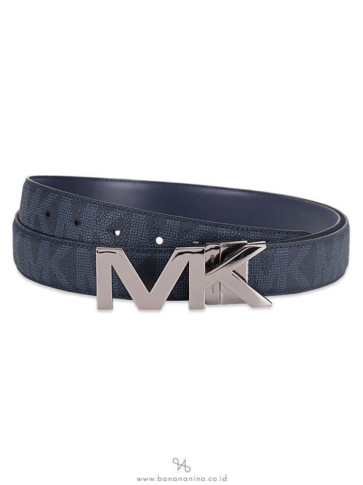 MICHAEL KORS Men 4 In 1 Signature Belt Box Set Baltic Blue