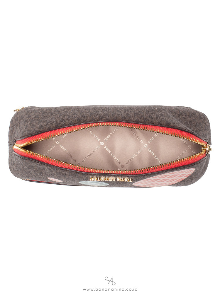 Michael Kors Istanbul Jet Set Travel Large Pouch Brown Multi
