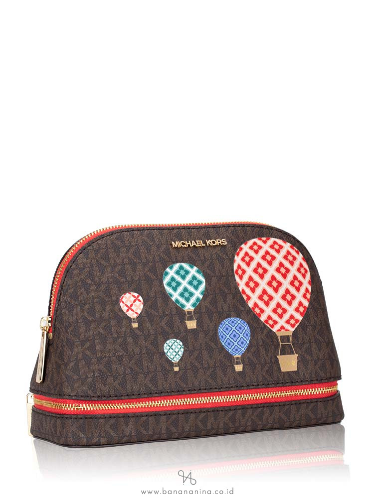 Michael Kors Istanbul Jet Set Travel Large Pouch Brown Multi