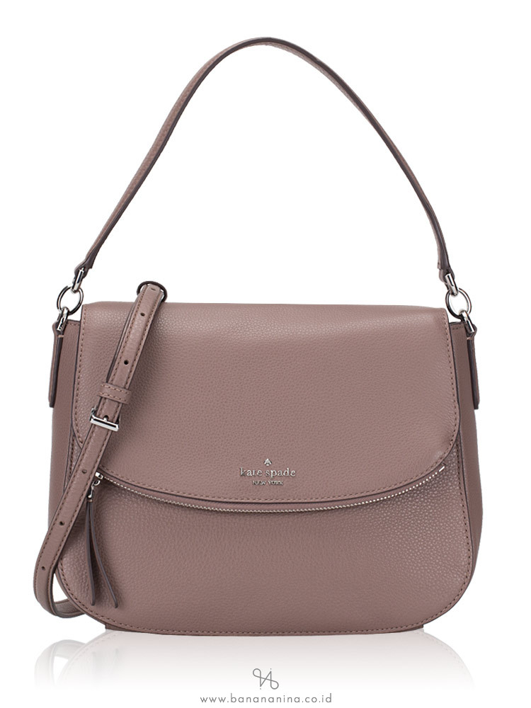 KATE SPADE Jackson Medium Flap Shoulder Bag Brownstone