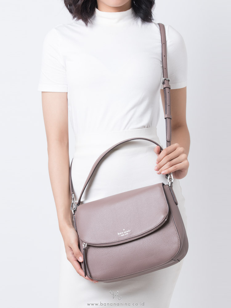 KATE SPADE Jackson Medium Flap Shoulder Bag Brownstone