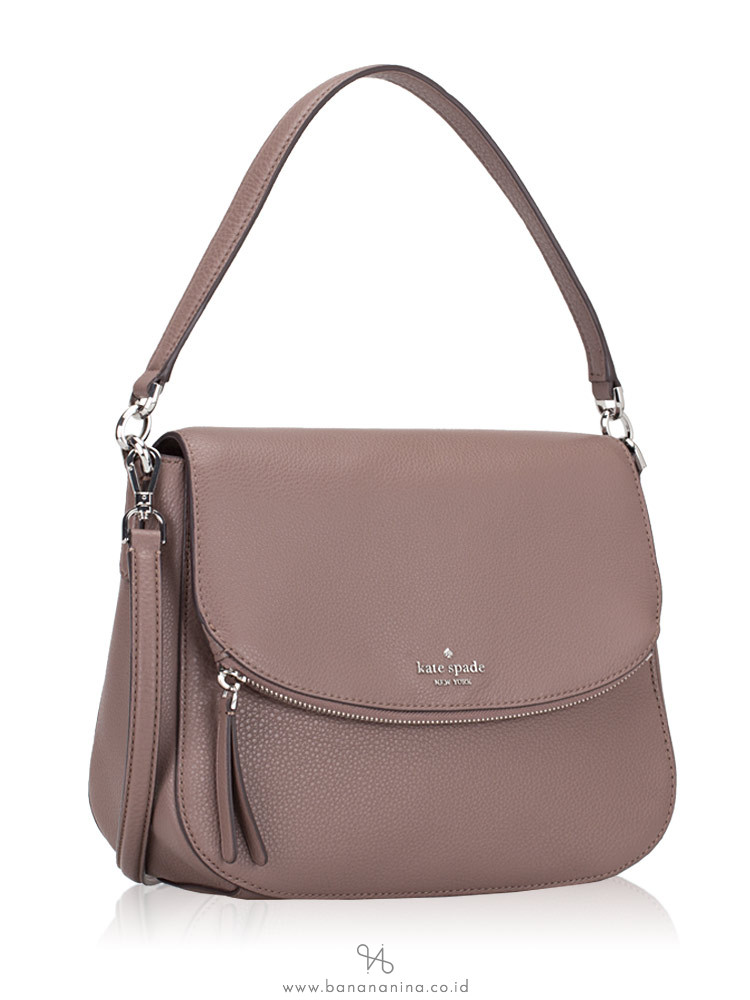 KATE SPADE Jackson Medium Flap Shoulder Bag Brownstone