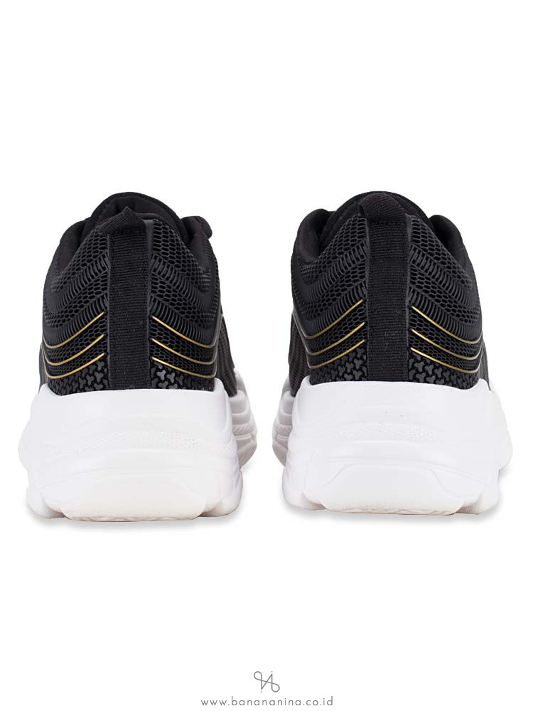 STEVE MADDEN Mackena Leather Sneaker Black Multi Sz 6