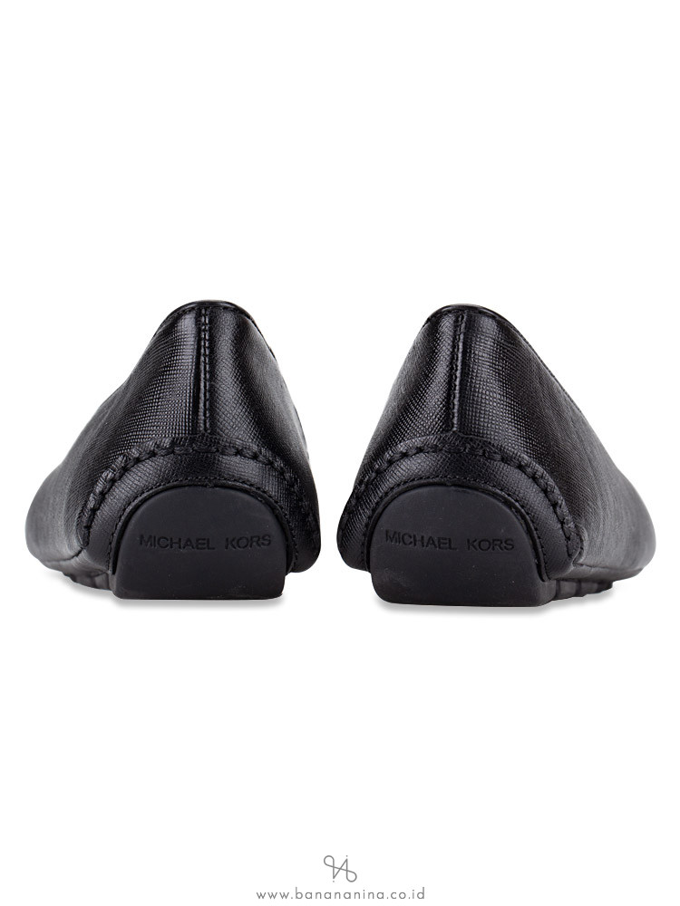 MICHAEL KORS Hampton Leather Ballet Flats Black Sz 7.5