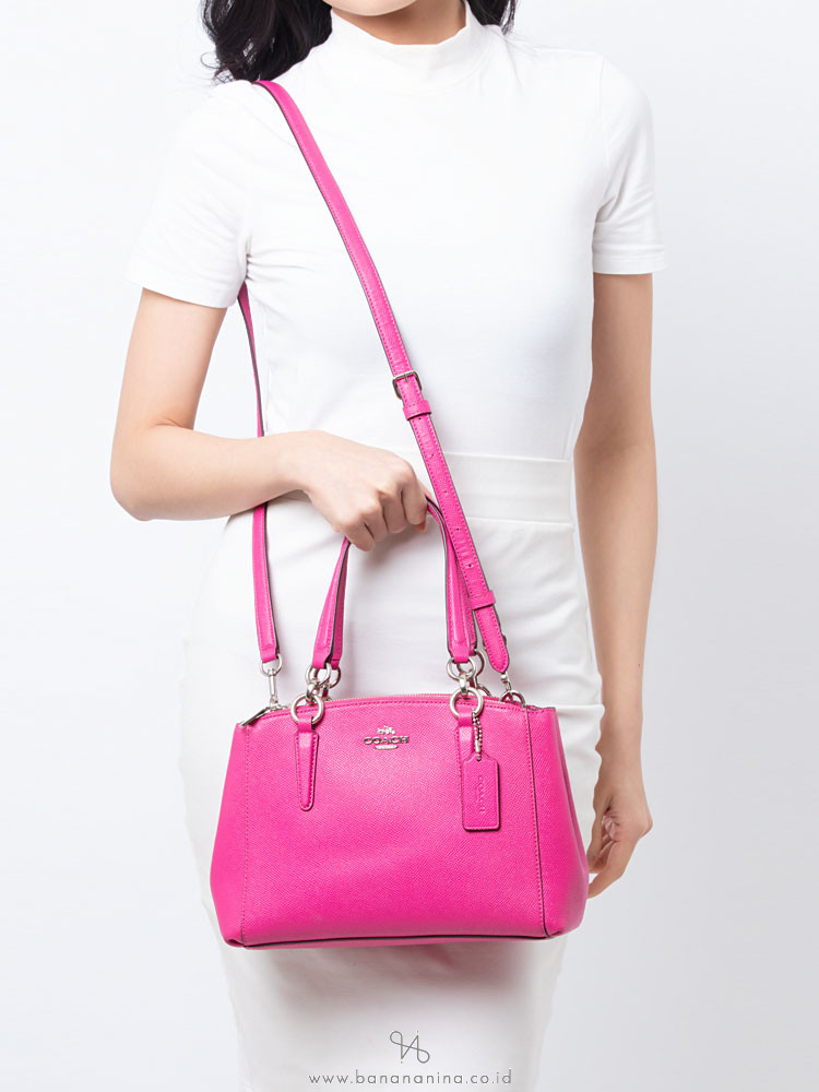 COACH 57523 Crossgrain Mini Christie Bright Fuchsia
