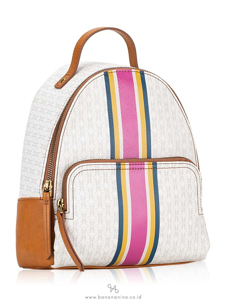 FOSSIL SHB2436678 Felicity Backpack Pink Stripe