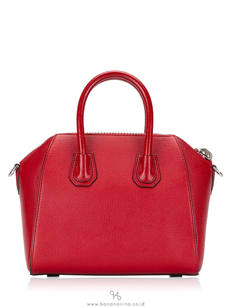 GIVENCHY Sugar Goatskin Mini Antigona Red