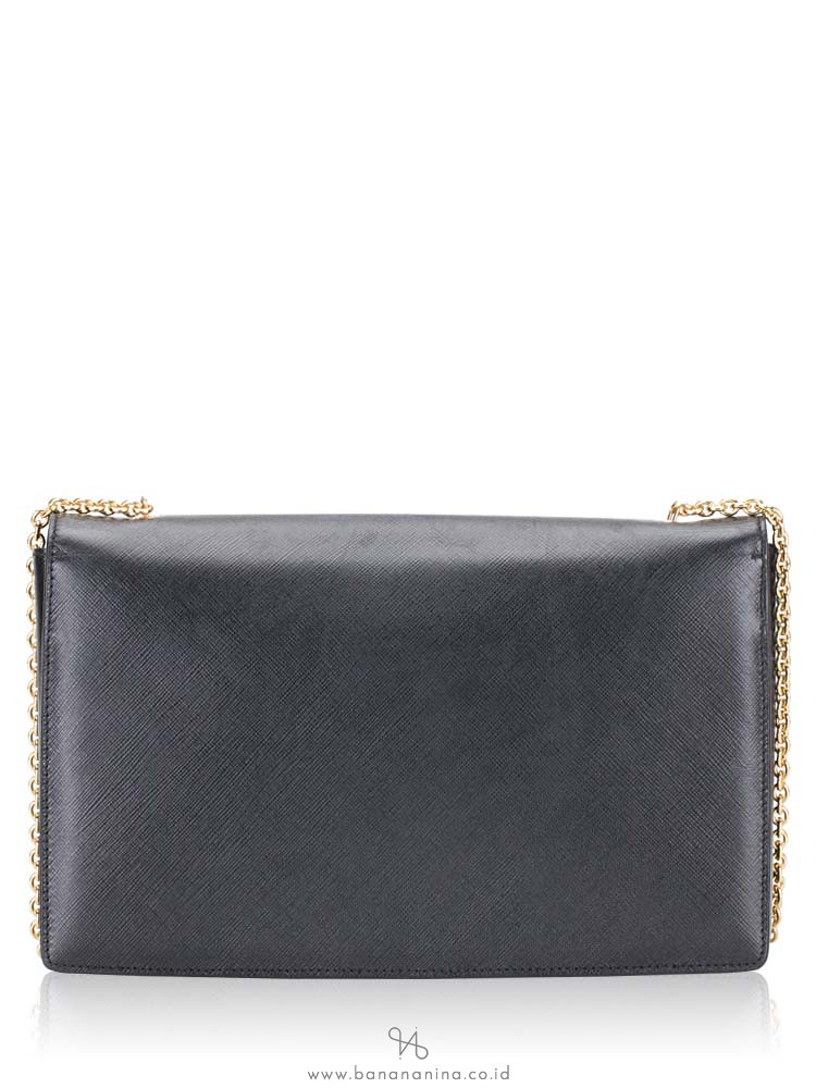 SALVATORE FERRAGAMO Ginny Vara Large Flap Bag Nero
